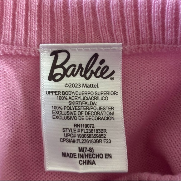 Barbie pink sweater dress in size M - Picture 7 of 7